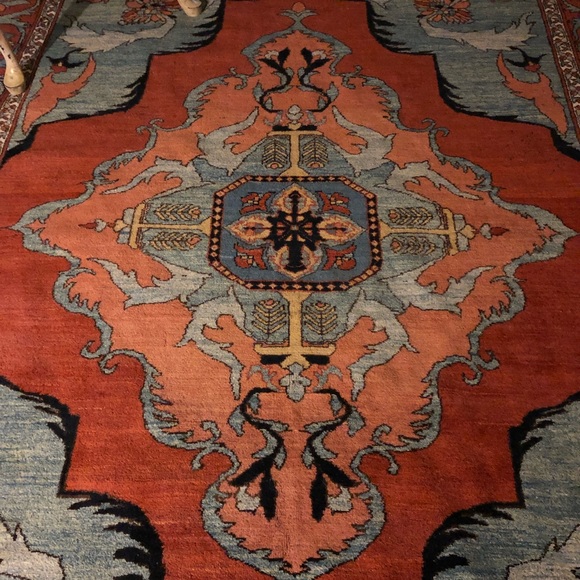 Hand knotted Oriental rug, Art Serapi 6’8” x 8’7” - Picture 4 of 6